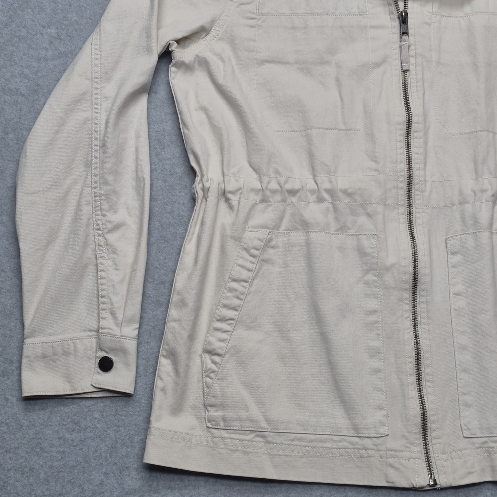 Gap Utility Field Jacket Womens S Beige Full Zip Drawstring Waist Anorak - Picture 13 of 16